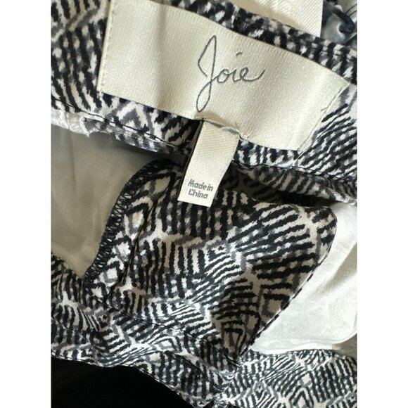 Joie Black & White Linen/Silk Shorts Size L - Picture 3 of 4